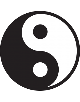 Sticker symbole chinois Ying Yang