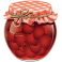 Sticker fraises pot de confiture 