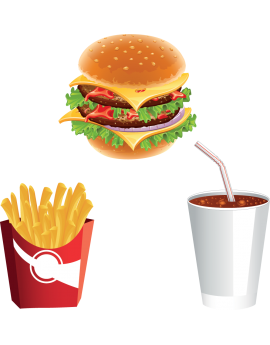 Kit Stickers menu fastfood hamburger