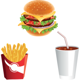 Kit Stickers menu fastfood hamburger