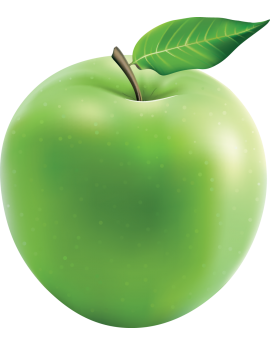 Sticker fruit pomme verte