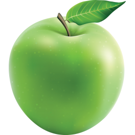 Sticker fruit pomme verte