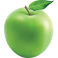 Sticker fruit pomme verte