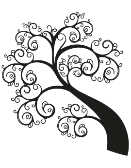 Sticker arbre spiral