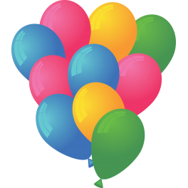 Sticker ballons fête anniversaire