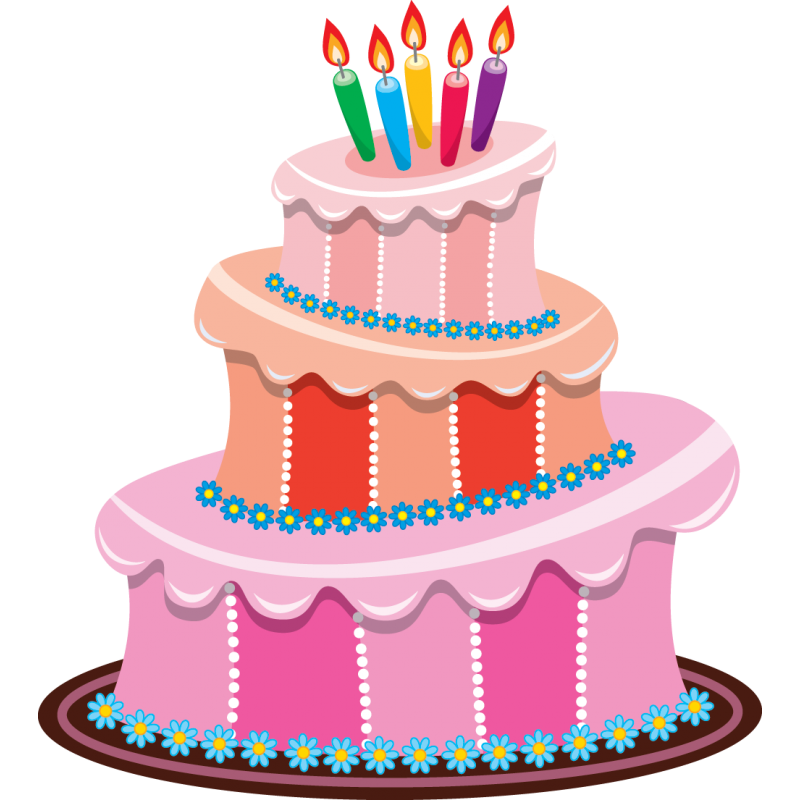 Sticker gâteau anniversaire bougies - Color-stickers