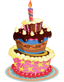 Sticker gâteau anniversaire bougie