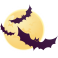 Sticker chauve-souris halloween