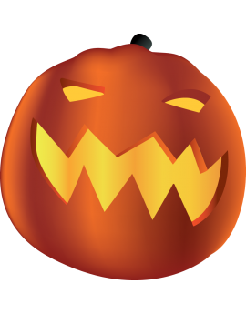 Sticker citrouille halloween