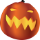 Sticker citrouille halloween